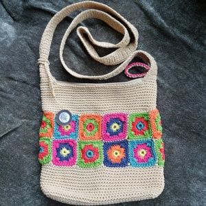 The Sak crochet Afghan multi bag